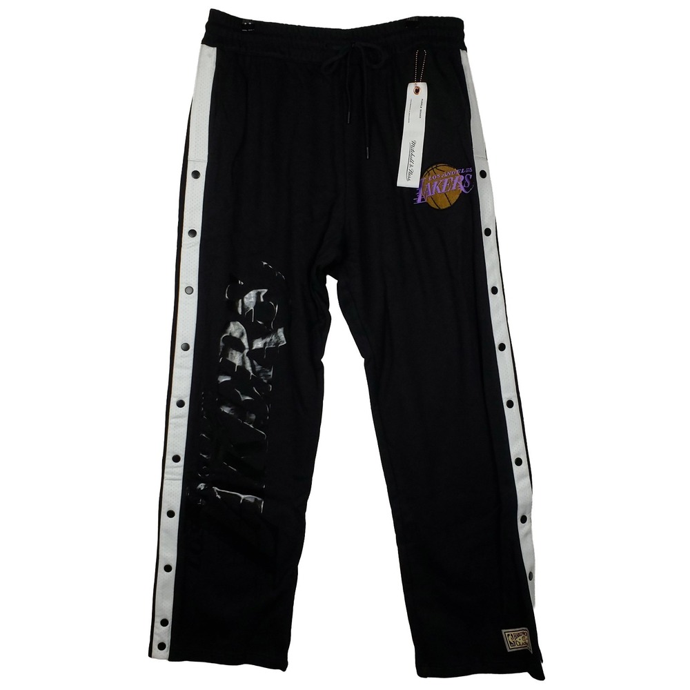 Purple‎ Brand LA Lakers Mitchell & Ness NBA 2XL XXL Tear Away Pants Black NWT